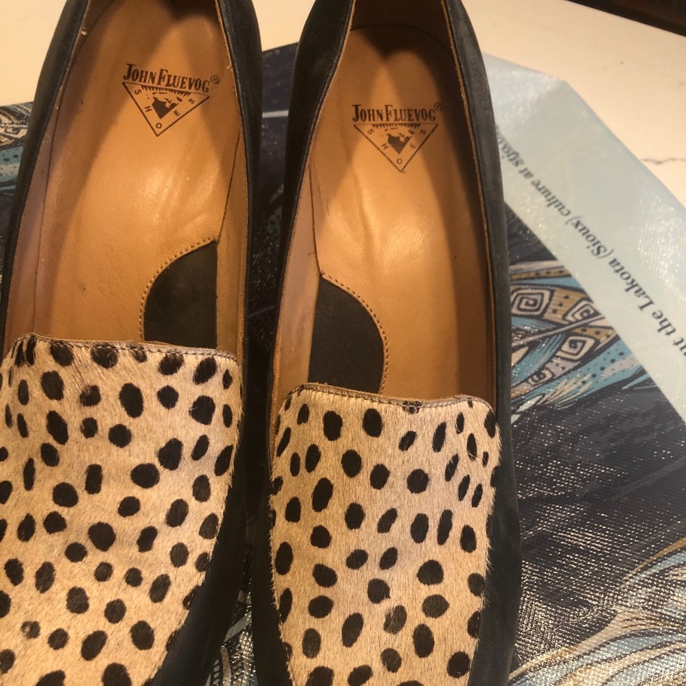 John Fluevog Leopard print shoes 11.5
